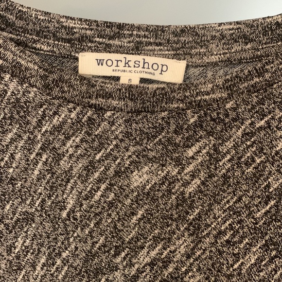 Workshop Republic Clothes Black Gray and White Thick T with Rolled Sleev… - Picture 3 of 11